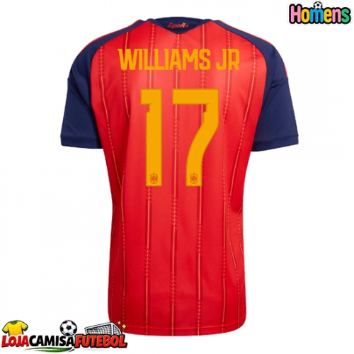 Camisa de Futebol Espanha Nico Williams #17 Equipamento Principal Mundo 2026 Manga Curta